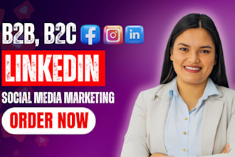 do b2b, b2c, linkedin social media marketing manager twitter x instagram growth