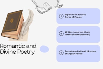 write love and divine poems in english languages
