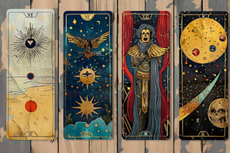 design tarot, oracle, zodiac or playing cards with custom artwork