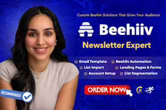 setup beehiiv newsletter template beehiiv landing page beehiiv account manager