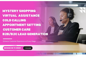 mystery shopper customer support cold calling cold caller b2b appointment settin