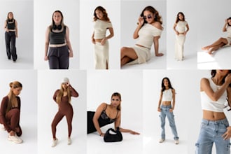 shoot studio ecom photos with model for your clothing brand UK