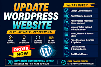 customize update and edit wordpress website fast update wordpress
