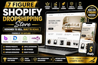 design shopify dropshipping store via blanka dropified doba vidaxl spocket dsers