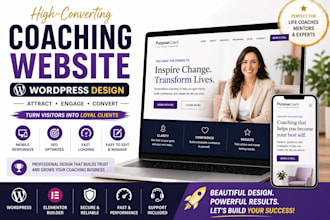 design a professional wordpress life coach website