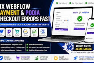 fix webflow payment issue seffly podia checkout error bug mautic seo automation