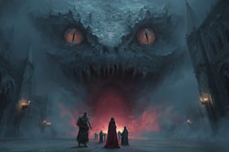 draw detailed dark fantasy artwork art
