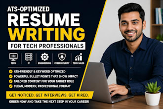 write ats resume for tech, IT, engineering, cybersecurity, and tech sales jobs