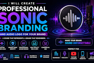 create professional sonic branding and audio logo for your brand
