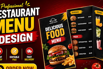 do menu design, digital menu, digital screen or menu board