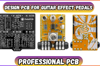 design pcb for guiter effect pedals and for synthesizer mixer and audio device