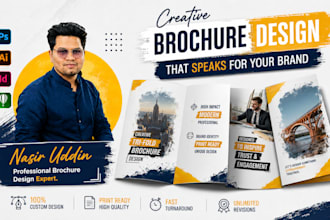 design bifold, trifold brochure or catalog