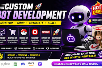 do monitor bot, shopping bot, pokemon bot, target bot, popmart bot, scalping bot
