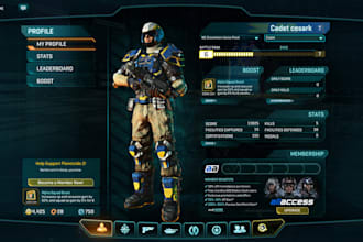 design UI UX design, hud, menus, and animation for unity or unreal engine game