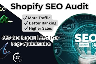 audit shopify website seo geo aeo report and analysis with onpage optimization