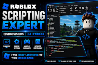 script anything for your roblox game, custom systems, lua scripter, full game