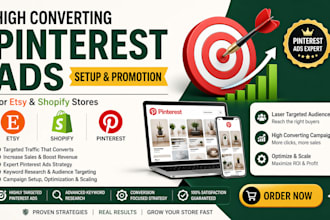 set up high converting pinterest ads for etsy shopify store