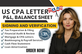 cpa comfort letter for US mortgage lenders income verification sba loan support