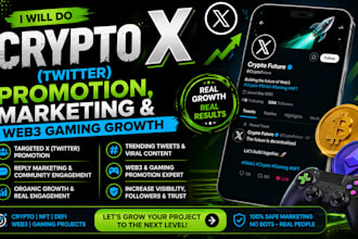 crypto x twitter promotion, x telegram marketing manager, web3 gaming promotion