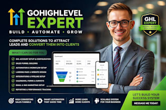 setup gohighlevel sales funnel ,click funnels marketing automation and ai agent