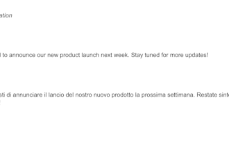 translate emails or messages in english, spanish or italian