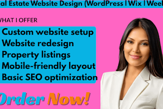 dessign worldpress developer worldpress weebly redesign wix real estate website