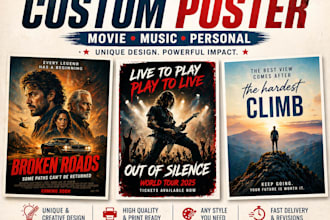 design a custom movie, music, or personal poster 4uu