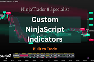 develop ninjatrader 8 custom indicator, automated ninjascript strategy