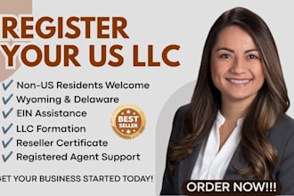 register a US llc for non US residents with ein and registered agent