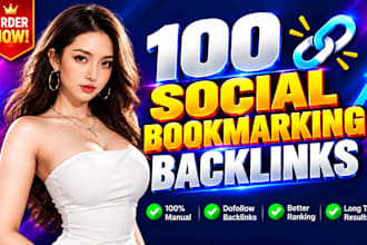 create 100 manually social bookmarking backlinks