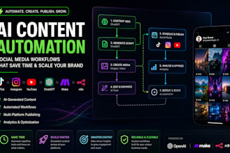 create ai content automation and social media workflows