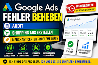 google ads fehler beheben audit shopping ads erstellen merchant center probleme
