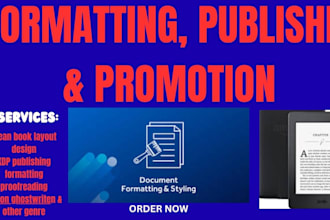 format, edit, publish, promote your book on amazon, wattpad, webnovel, royalroad