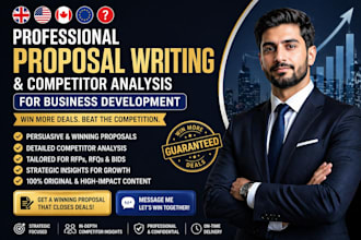 write your business proposal rfp rfq response and competitor analysis