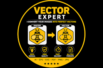manually trace your logo into a clean print ready vector