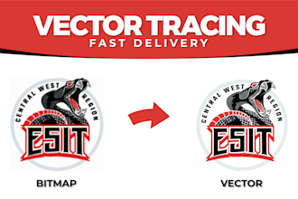 manually trace bitmap or raster image to vector file
