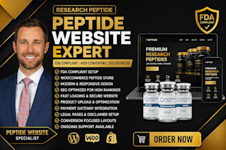 fda compliant peptide website woocommerce nutraceutical peptide product store