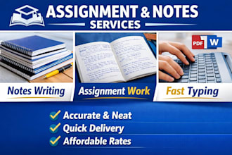 write neat handwritten notes and assignments in PDF