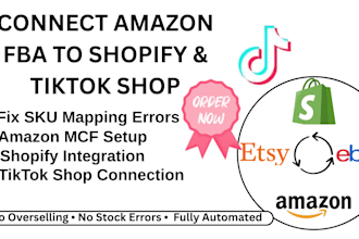 connect amazon fba to shopify and tiktok shop for automated fulfillment