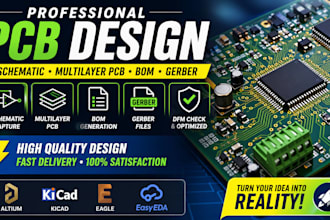 do pcb design, schematic capture, multi layer pcb, bom and gerber file, circuit