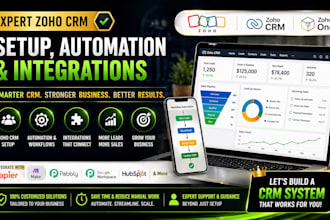 set up zoho CRM automation, workflows and integrations for your business