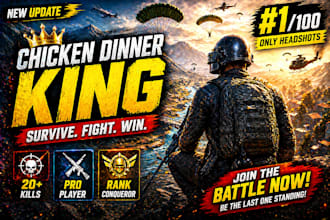 design eye catching pubg mobile thumbnail