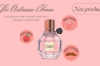 design an aesthetic product promotion poster