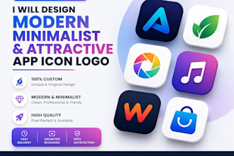 design modern, minimalist and attractive app icon logo