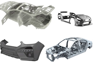 complex 3d car models interior design spoilers bumpers and parts for 3d print