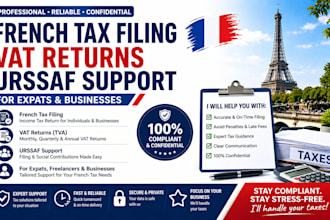 provide french tax filing vat returns urssaf support for expats businesse