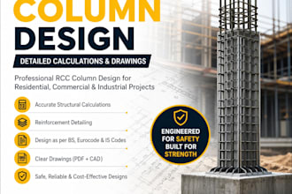 design rcc reinforced concrete columns with detailed structural calculations