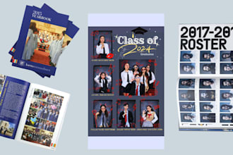 design school yearbook, brochure, memory book, handbook, flipbook, tribute page