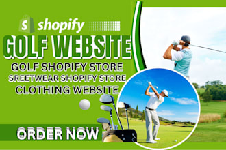 design golf shopify store clothing website streetwear store fashion droshipping