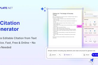 develop saas ai citation generator website, apa, mla for accurate referencing
